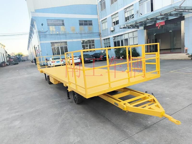 10吨移动拖车底盘 全挂式开云足球体育_开云足球(中国) 带护栏